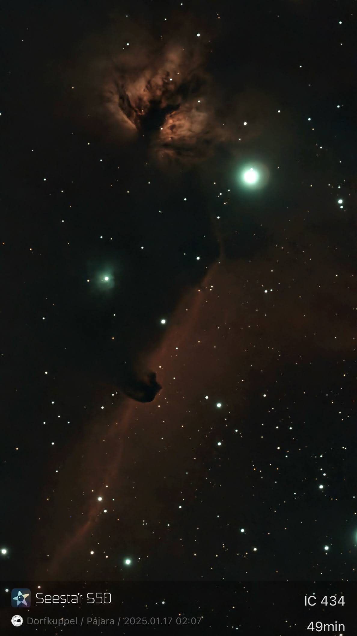 IC 434 – Pferdekopfnebel (Seestar)