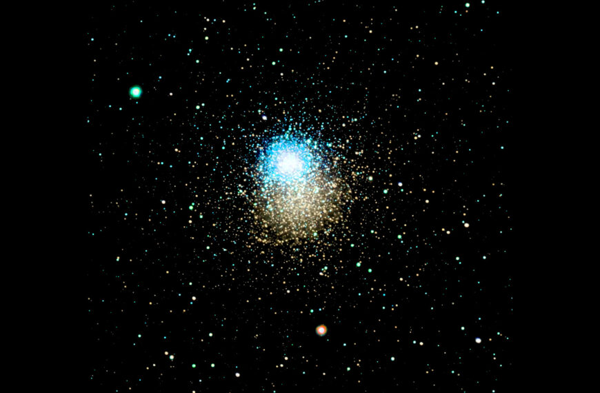 Größenvergleich Messier 13 und Omega Centauri (Seestar)